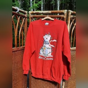 Christmas Alaskan Polar Bear Oversized Sweater